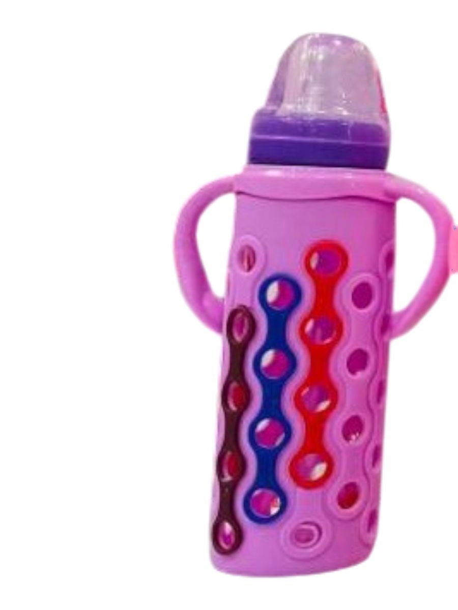 YES Baby Elite Silicone Sleeve 240ml (8oz) Glass Feeder | Baby Discovery