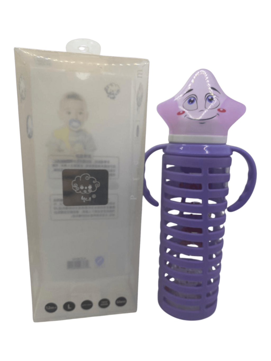 YES Baby Elite Star Shape Cap Series 240ml (8oz) Glass Feeder | Baby Discovery