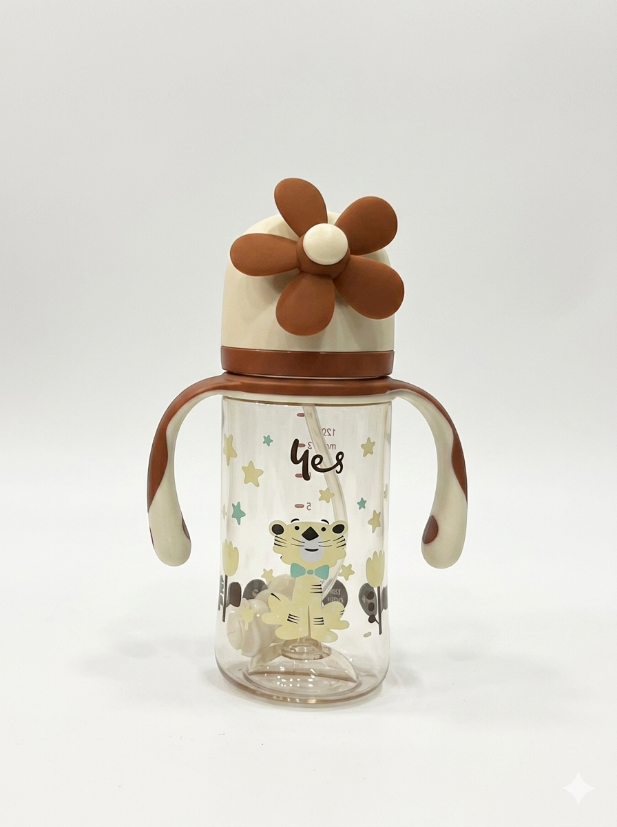 YES Baby Elite Tiger 240ml (8oz) PPSU Straw Feeder | Baby Discovery