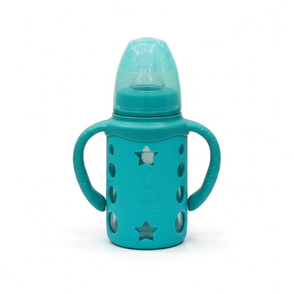 YES Baby Mickey Mouse Sleeve Cover 120ml (4oz) Glass Feeder | Baby Discovery