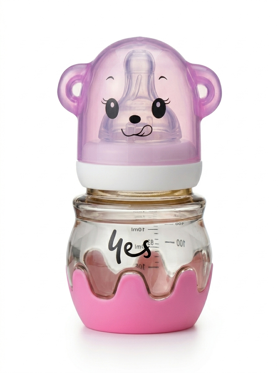 YES Baby Premium Bear 90ml (3oz) Glass Feeder | Baby Discovery