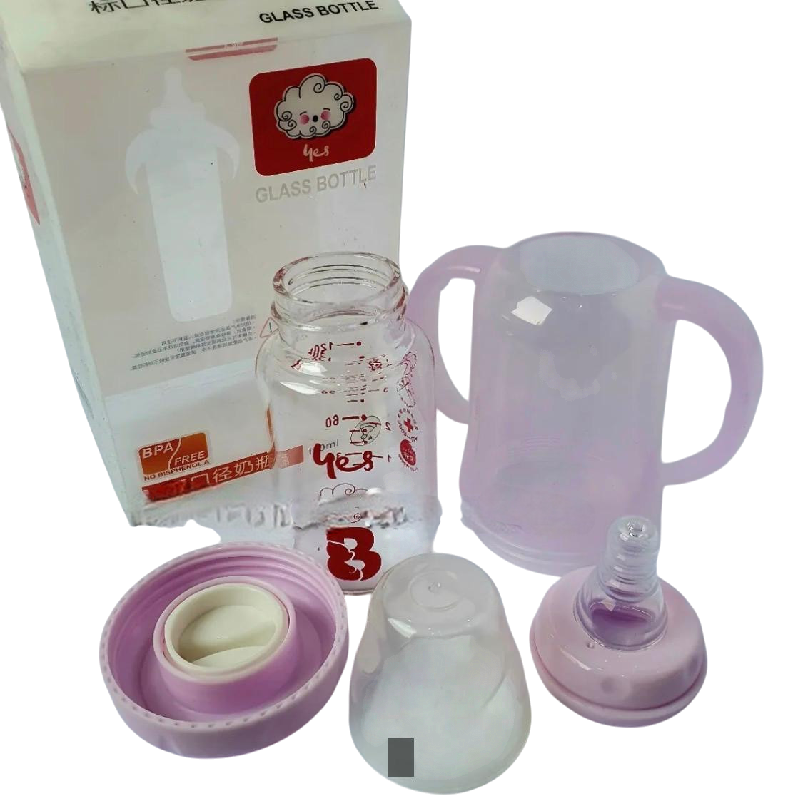 YES Baby Premium Finest 120ml (4oz) Glass Feeder | Baby Discovery