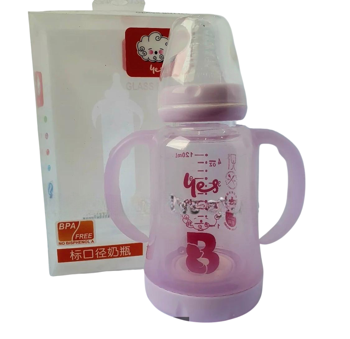 YES Baby Premium Finest 120ml (4oz) Glass Feeder | Baby Discovery