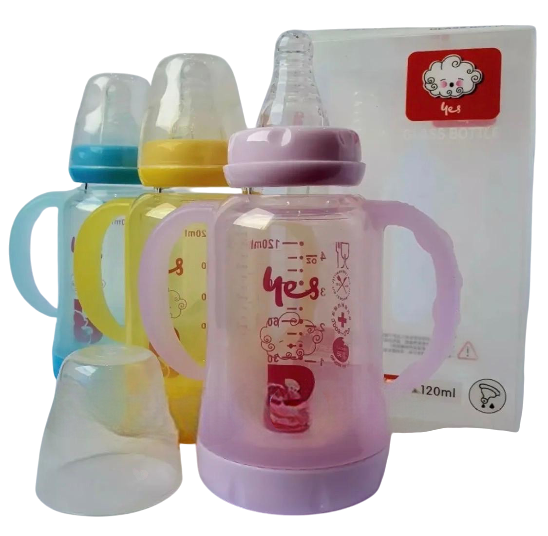 YES Baby Premium Finest 120ml (4oz) Glass Feeder | Baby Discovery