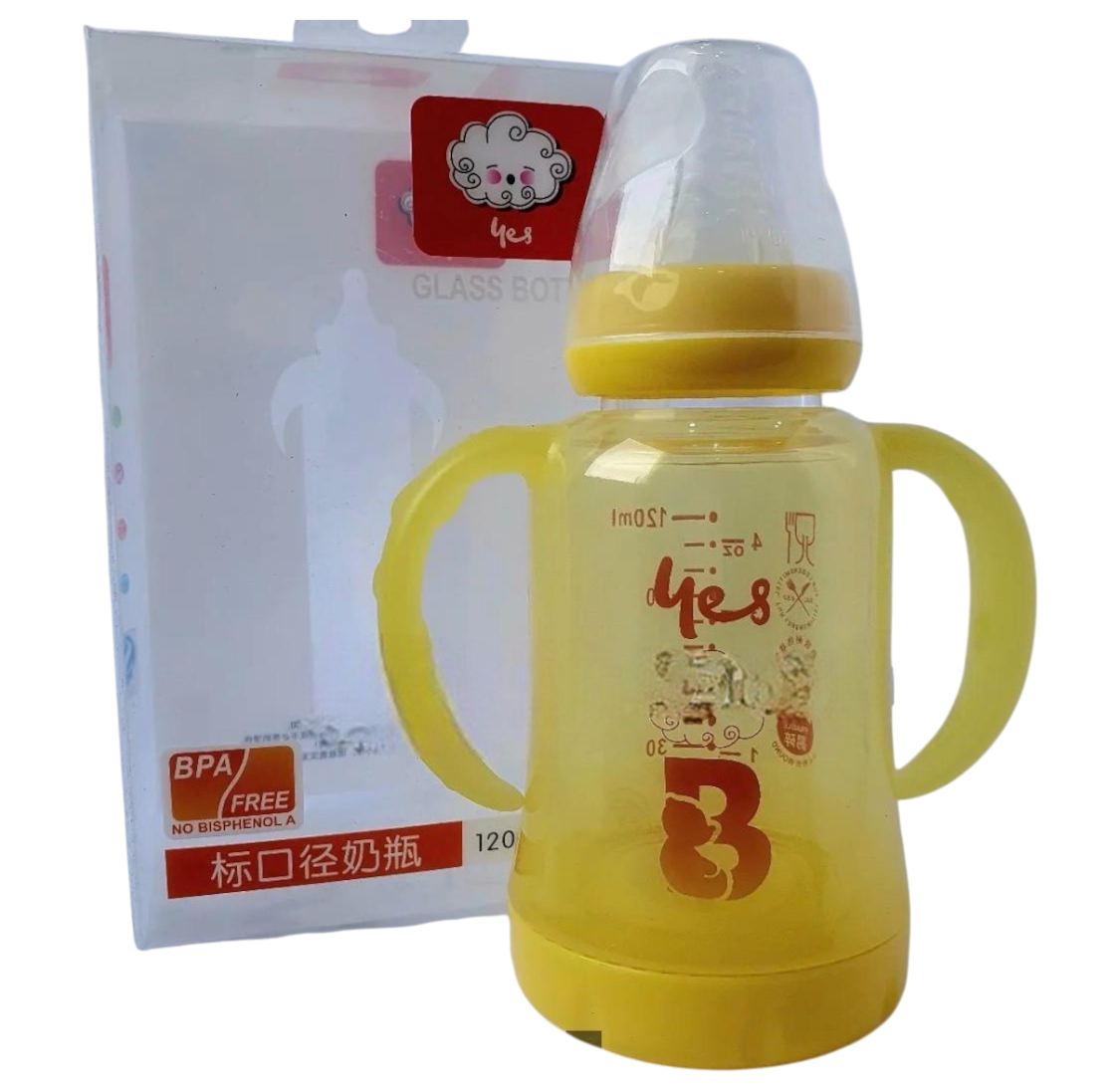YES Baby Premium Finest 120ml (4oz) Glass Feeder | Baby Discovery