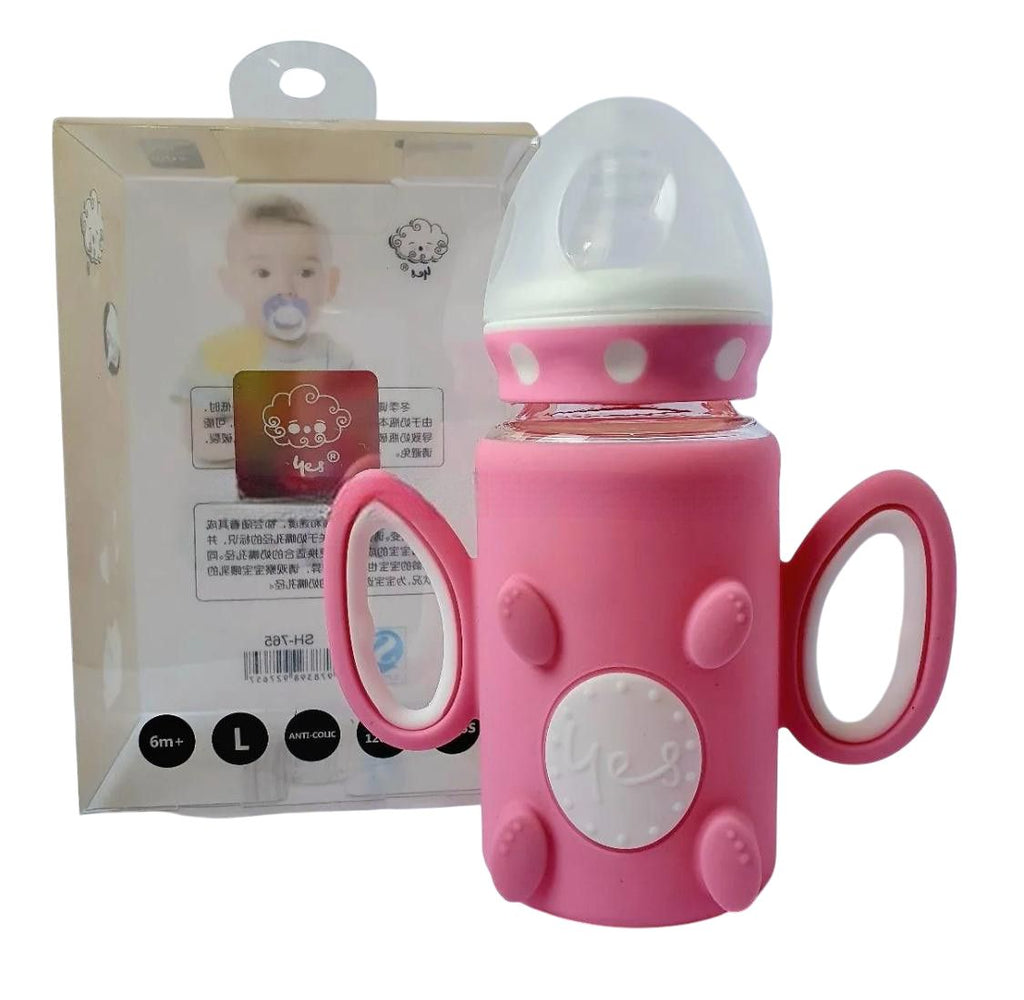 YES Baby Premium Teddy Bear 120ml (4oz) Glass Feeder | Baby Discovery