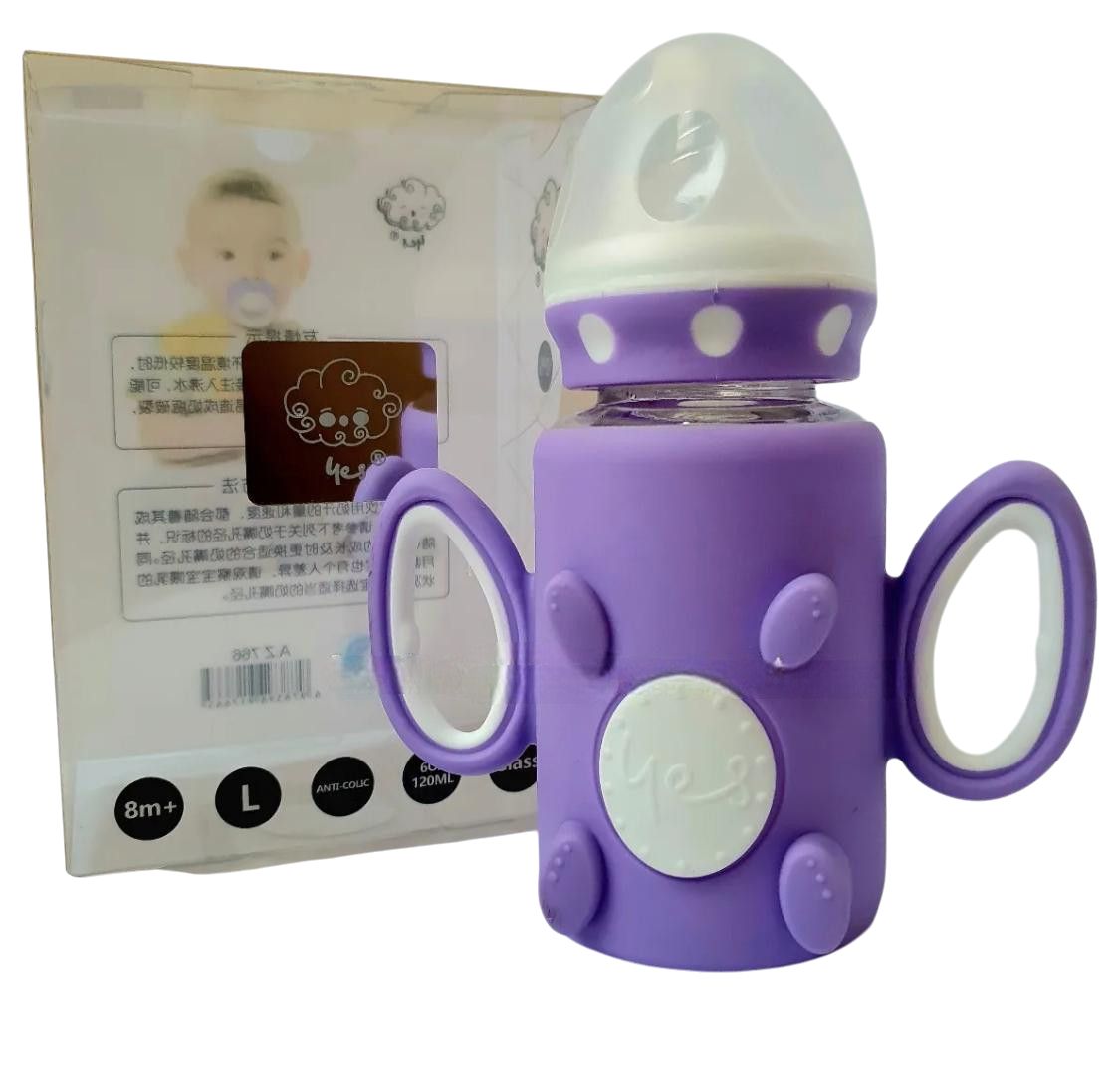 YES Baby Premium Teddy Bear 120ml (4oz) Glass Feeder | Baby Discovery