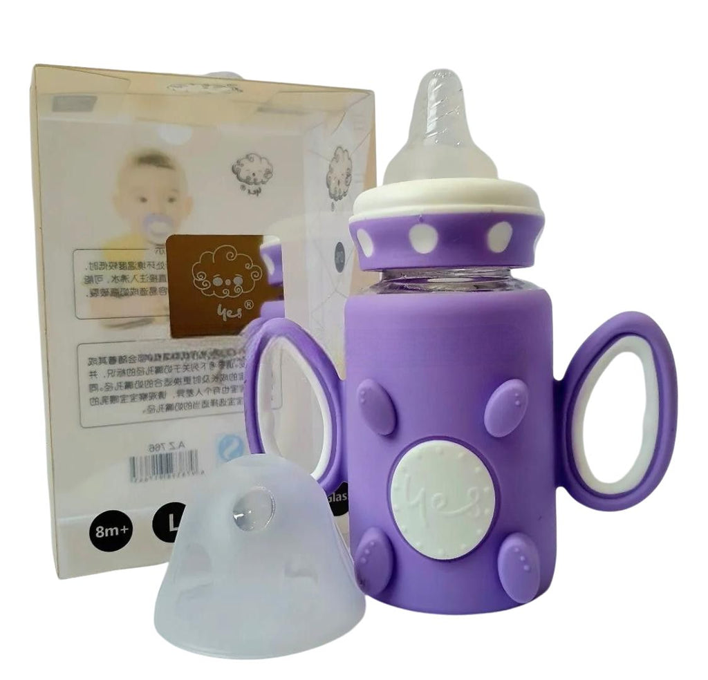 YES Baby Premium Teddy Bear 120ml (4oz) Glass Feeder | Baby Discovery