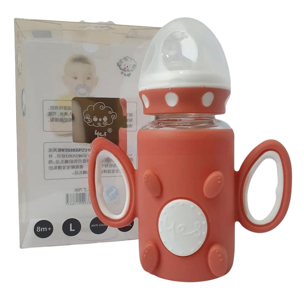 YES Baby Premium Teddy Bear 120ml (4oz) Glass Feeder | Baby Discovery
