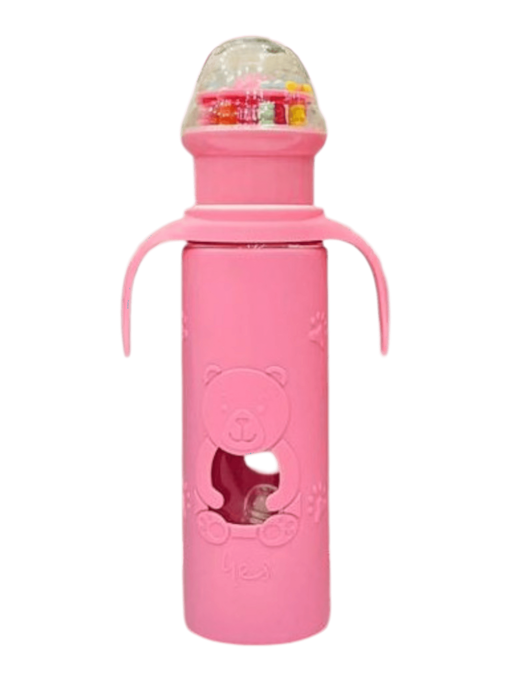 YES Baby Premium Teddy Bear 240ml (8oz) Glass Feeder | Baby Discovery