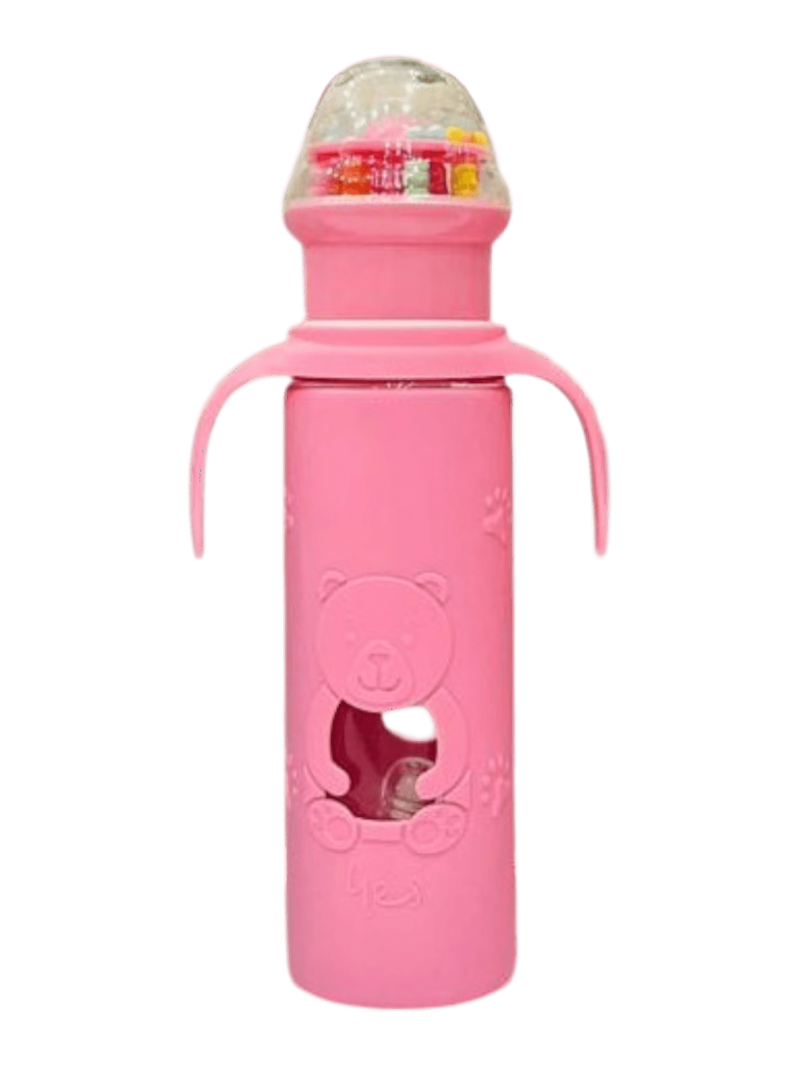 YES Baby Premium Teddy Bear 240ml (8oz) Glass Feeder | Baby Discovery