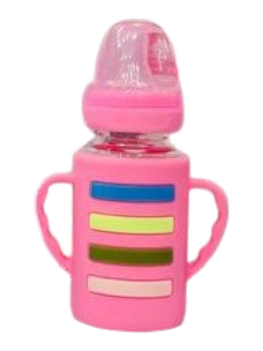 YES Baby Rainbow Stripe 120ml (4oz) Glass Feeder | Baby Discovery