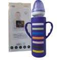YES Baby Rainbow Stripe 240ml (8oz) Glass Feeder | Baby Discovery