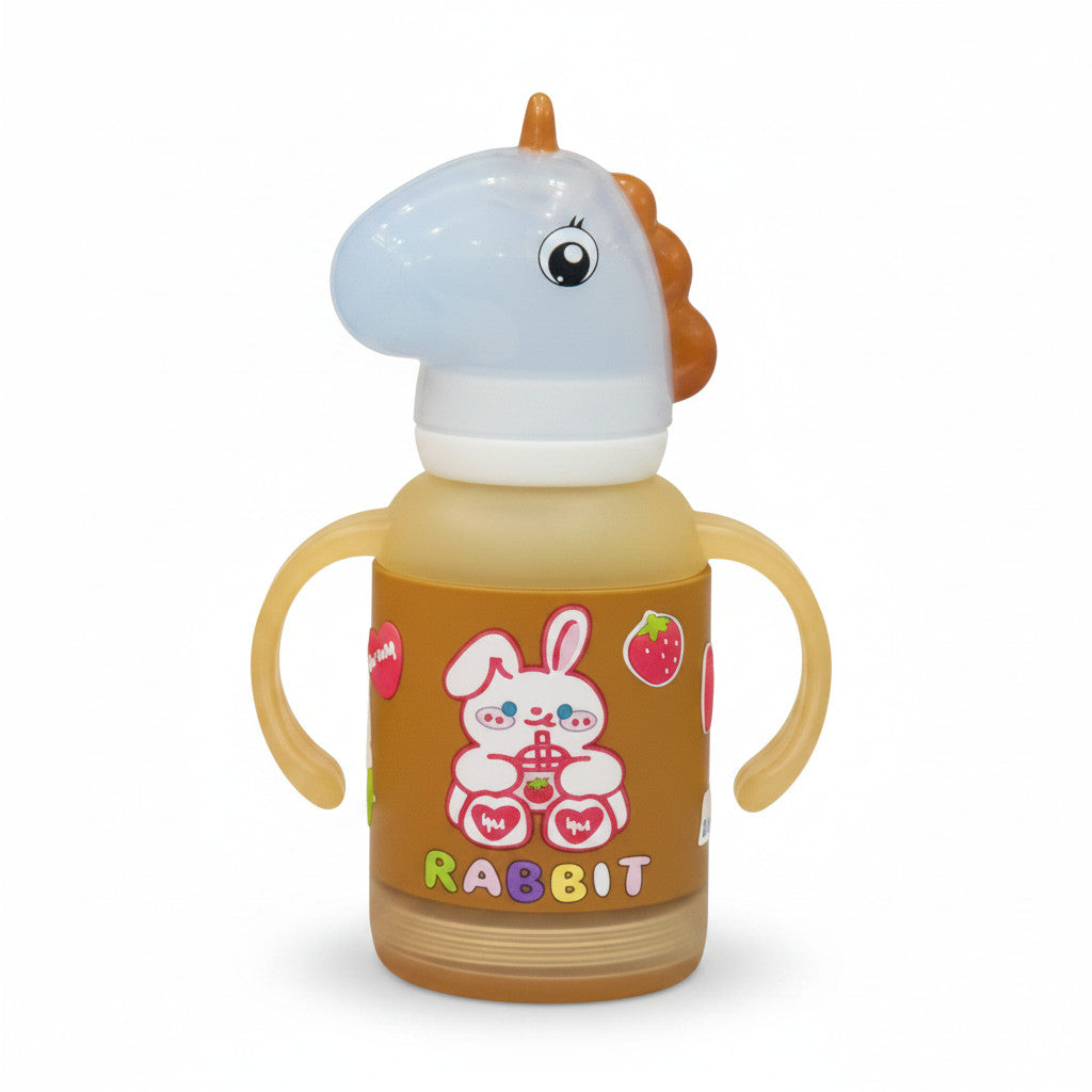 YES Baby Signature Unicorn Shape Cap Series 120ml (4oz) Glass Feeder | Baby Discovery