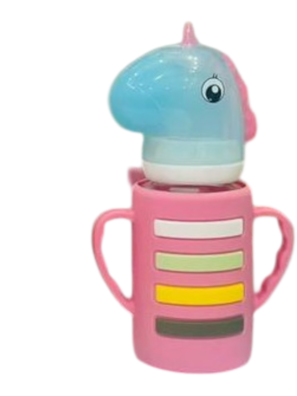 YES Baby Signature Unicorn Shape Cap Series 120ml (4oz) Glass Feeder | Baby Discovery