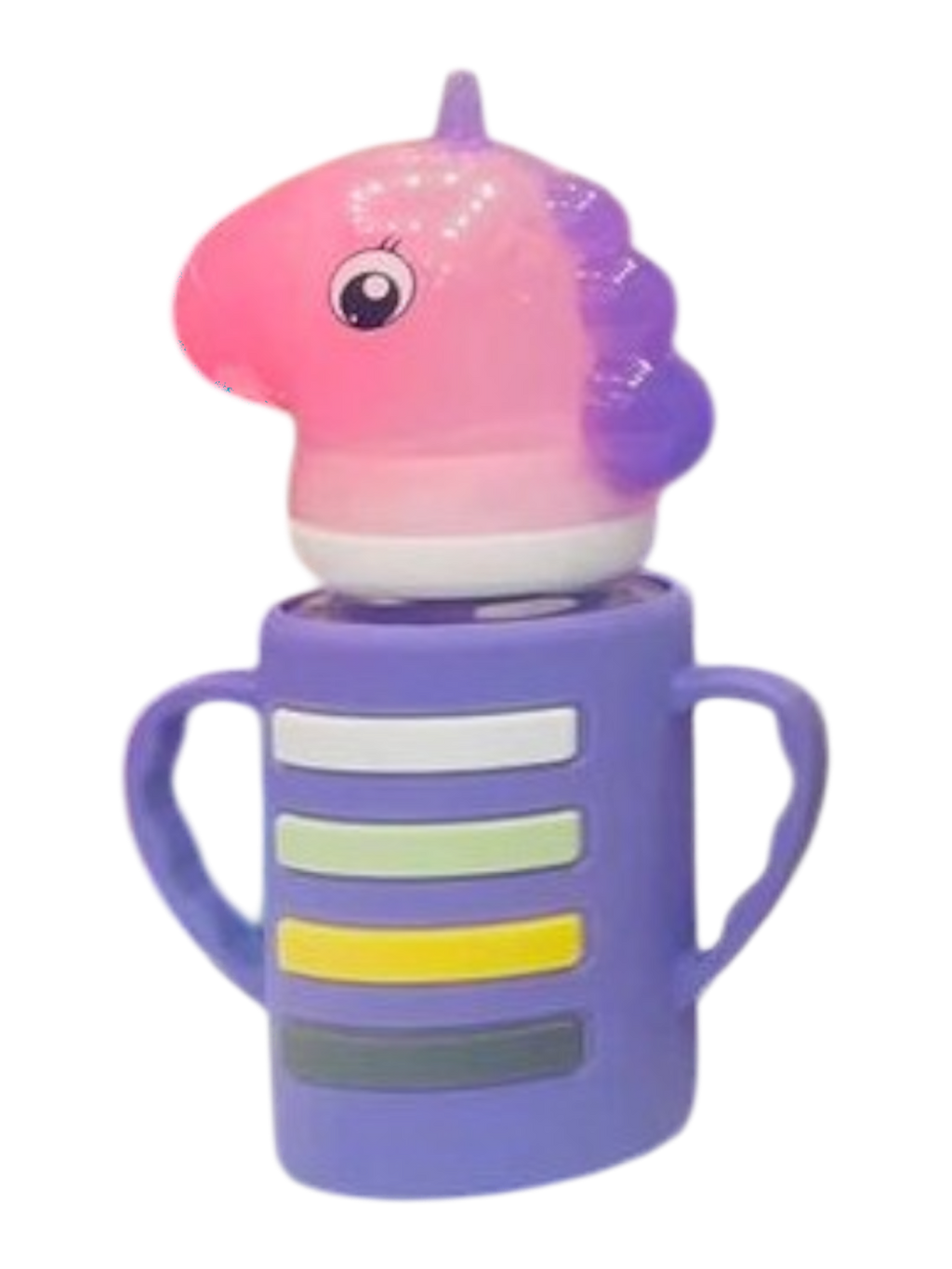 YES Baby Signature Unicorn Shape Cap Series 120ml (4oz) Glass Feeder | Baby Discovery