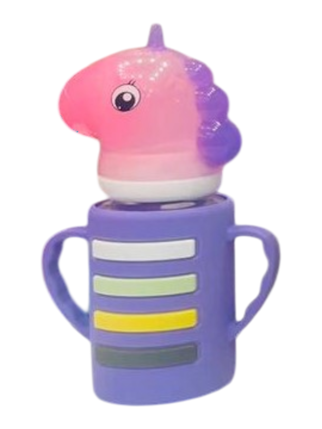 YES Baby Signature Unicorn Shape Cap Series 120ml (4oz) Glass Feeder | Baby Discovery