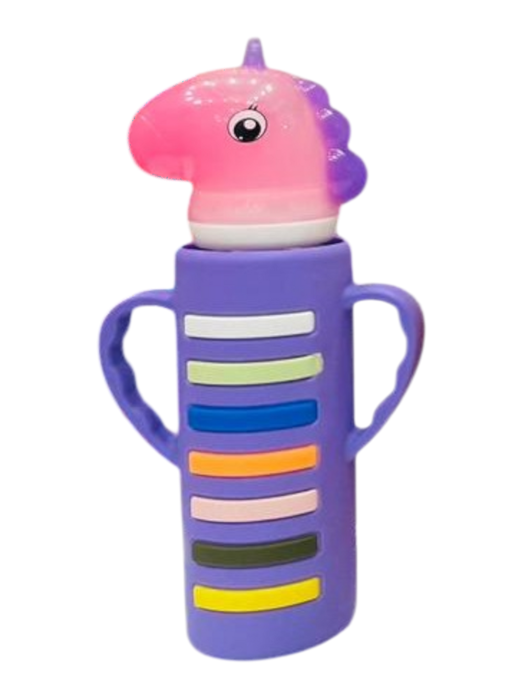 YES Baby Signature Unicorn Shape Cap Series 240ml (8oz) Glass Feeder | Baby Discovery