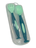 Baby Silicone Feeding Spoon And Fork Set | Baby Discovery